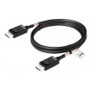 Kábel DisplayPort 2.1 na DisplayPort 2.1, DP80, 4K120Hz/10K60Hz (M/M), 1.6m, čierna