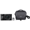 Sony Alpha A6100 čierny + E PZ 16–50 mm f/3.5–5.6 II + SONY SF-E64A + Sony LCS-U11 bundle