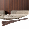 drevené lamelové akustické panely 8 ks 96 x 6 palcov WPC pre modernú stenu tmavé teakové drevo
