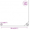 vidaXL Plachta antracitová 1,5x10 m 650 g/m² - Antracitová - 197672-131429