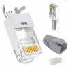 Konektor RJ45 LAN kat 6 6a 7 FTP UTP STP 8p8c koncovky spojky 10ks
