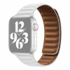 AppleKing remienok kožený ťah pre Apple Watch Ultra 49mm / 46mm / 45mm / 44mm / 42mm - biely - možnosť vrátiť tovar ZADARMO do 30tich dní
