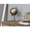 Chic Antique Mosadzný antik dekoratívny glóbus na podstavci Globe - 20*17*36 cm - Chic Antique