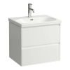 Laufen Lani - závesná biela lesklá skrinka + Lua - umývadlo 80 cm