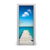 Fototapeta na dvere drevené mólo 75x205