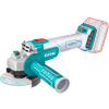 TOTAL Bruska úhlová AKU, 115mm, Brushless, 20V Li-ion, 2000mAh, industrial, bez baterie a nabíječky