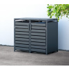 Westmann Kubus 2 kovový box na odpadkové koše 2 x 240L 132 x 80 x 116 cm, antracitová