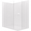 CERANO - Sprchová zástena Walk-in Crystal TL/P - 8 mm - bezvzperový systém - biela matná, transparentné sklo - 120x100x200 cm