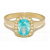 Krúžok gold 585 , Topaz, cubic Zirconia (Krúžok gold 585 , Topaz, cubic Zirconia)