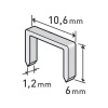 Extol PREMIUM 1000 ks 10,6 x 0,52 x 1,2 mm Dostupné varianty: Spony EXTOL PREMIUM (1000 ks) 10,6/1,2/14 mm