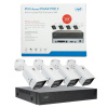 PNI House IPMAX POE 3 video monitorovacia súprava, NVR so 4 POE portami, ONVIF a 4 kamerami s IP 3MP, vonkajšie, Power over Ethernet, detekcia čipu, detekcia pohybu, 4 káble, napájanie, myš
