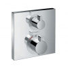Hansgrohe Ecostat Square Termostatická batéria pod omietku s uzatváracím ventilom, chróm 15714000-HG