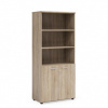 Policová skriňa BASIC, kombinovaná, so zámkom, 80x40x182,1cm, dub Somona