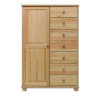 Drewmax Komoda KD126, 90x138x42, borovice (Barva dřeva: Dub)