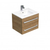 Swiss aqua technologies Koupelnová skříňka s umyvadlem SAT Cube Way 60x53x46 cm dub Hickory CUBE46602DHMOD