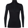 ICEBREAKER W 200 Oasis LS Half Zip, BLACK - M