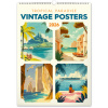 NOTIQUE Nástenný kalendár Vintage plagáty – tropické raje 2026, 33 x 46 cm
