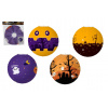 Lampión gule Halloween papier priemer 30cm v sáčku (bez prútika) 4 druhy karneval