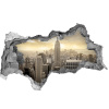 Fototapeta diera na stenu 3D Manhattan new york city 95x73 cm