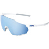 100% Racetrap 3.0 - Matte White - HiPER Blue Multilayer Mirror Lens uni