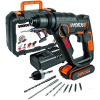 WORX Vŕtacie kladivo 3 v 1 AKU 20 V s príslušenstvom v kufri WX390 (1× 2 Ah)
