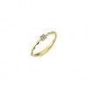 Lillian Vassago Zlatý zdobený prsteň so zirkónmi LLV98-GR005 Veľkosť prsteňov: 52