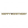 Girlanda - Happy birthday, zlatá