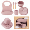 MoMi AMI Silikónová Súprava Riadu pre Deti Ružová