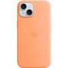 Kryt na mobil Apple iPhone 15 Silicone Case with MagSafe Orange Sorbet MT0W3ZM/A