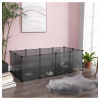 FEANDREA Skladacia plastová ohrádka 143 x 46 x 73 cm sivá