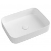 ISVEA - INFINITY RECTANGLE keramické umývadlo na dosku, 50x36cm, biela 10NF65050