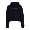 Dámske mikiny Tommy Hilfiger Regular Graphic Hood - desert sky - Tyrkysový (S)