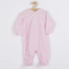 Dojčenský bavlnený overal s bočným zapínaním New Baby Lovely bodky Ružová 74 (6-9m)