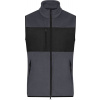 James & Nicholson | JN 1310, Pánska fleecová vesta, sivá carbon - čierna, XL