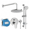 Ideal Standard Cerafine O Sprchový set s batériou pod omietku, s telesom, 3 prúdy, priemer 20 cm, chróm BD190AA
