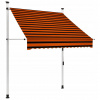 Ručne zaťahovacia markíza, 150 cm, oranžovo-hnedá