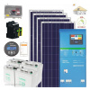 Solárny FV hybridný systém OFFGRID/MG 1-F DC24V SP2.1K/AGM12K/CS3K/VRM VictronES3K-RD (EASYSOLAR-RDOM-3K: Pevný solárny FV hybridný komplet, Typ: OFF-GRID/+MG-DDS DC24V pre celoročnú spotrebu elektr.