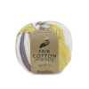 Katia FAIR COTTON MARINER Farba: 1018/204 ... Žltá okrová-khaki-tmavá fialová-biela
