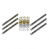 SADA Konfety 60 cm ZLATÉ - STRIEBORNÉ metalické - Silvester - 6 ks