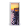 Fototapeta na dvere domy na skale 75x205