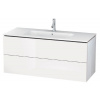 Duravit L-Cube - Umývadlová skrinka 55x122x48 cm, 2 zásuvky, lesklá biela LC624302222