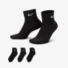 Nike 3PPK VALUE COTTON QUARTER SX4926-001 čierna