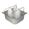Nerezová vaňa na malé nádoby typ GN-B 2/3-150, s držadlom, objem 12,7 l