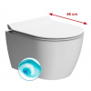 GSI PURA SHORT závesná WC misa, Swirlflush, 35x46cm, biela dual-mat