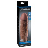 X-Tension Mega 2 - realistický návlek na penis 20,3 cm - tmavý prírodný