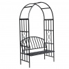 vidaXL Záhradná pergola na ruže s lavičkou 40545