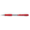 Guľôčkové pero, 0,22 mm, stláčací mechanizmus, PILOT Super Grip, červená