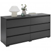 Carryhome ŠIROKÁ KOMODA, antracitová, 160/79/48 cm - Predsieňové programy - 000003007107