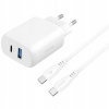 Nabíjačka 230V 30W na USB-C USB Type-C + USB kábel 1m 60W USB-C