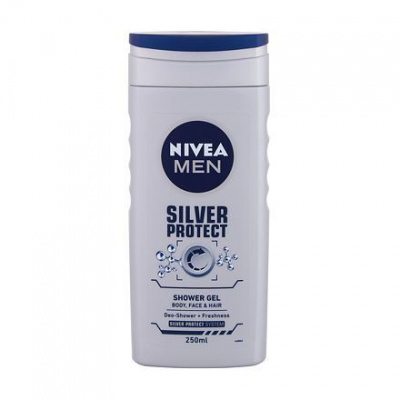 Nivea Men Silver Protect sprchový gel se stříbrem na tělo, tvář a vlasy 250 ml pro muže